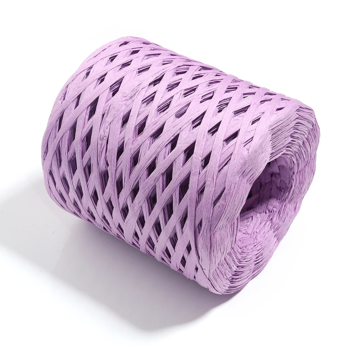 200m Natural Raffia Straw Yarn for Knitting, Crochet & DIY Crafts Raffia Craft Yarn PLUSH purple