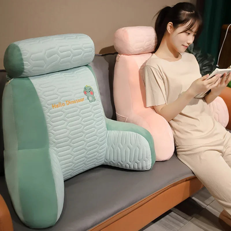 Cartoon Plush U-Shape Lumbar Cushion for Bed & Sofa Lumbar Support Pillow PLUSH