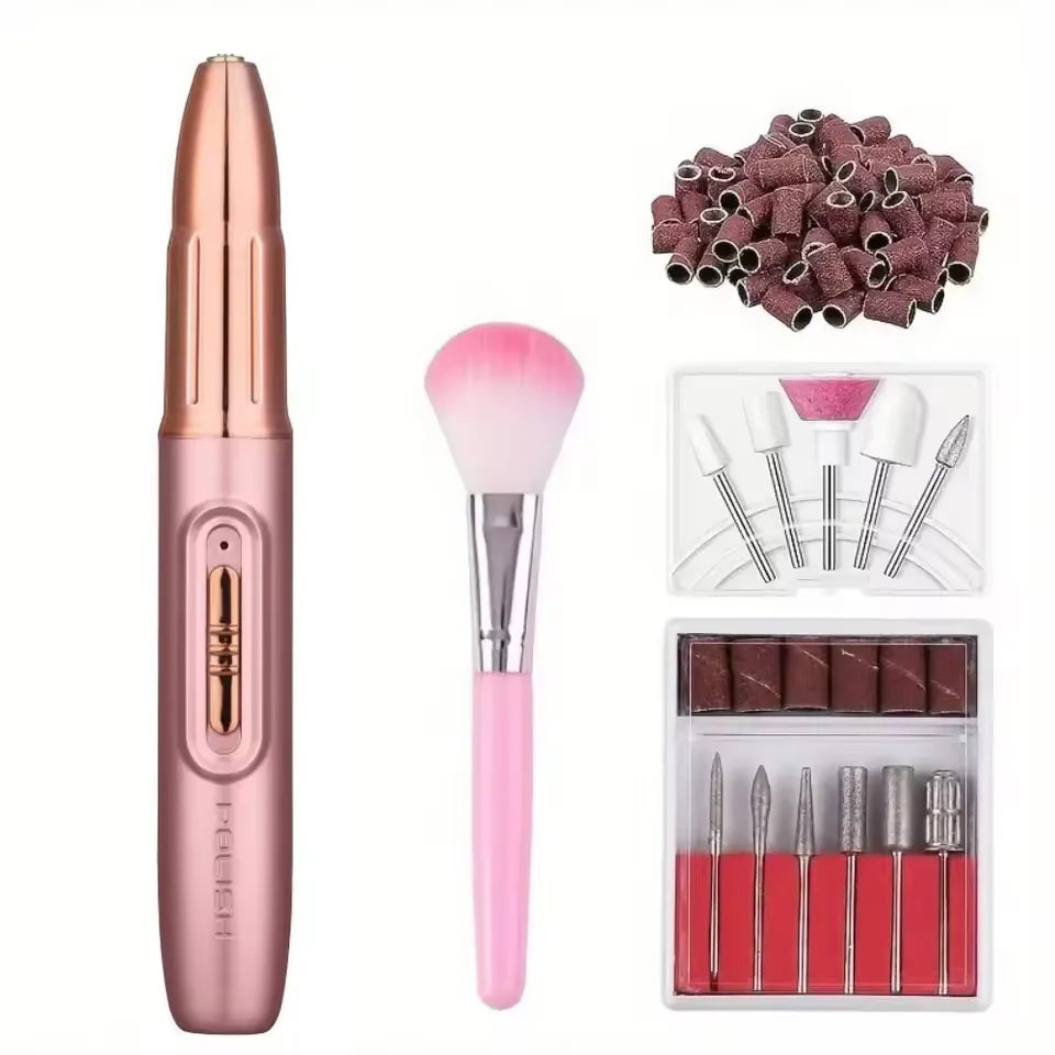 Rechargeable Electric Nail Grinder – Portable Acrylic & Gel File Electric Nail Grinder PLUSH