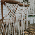 Boho Macrame Chair Back Cover – Wedding & Nursery Wall Decor Macrame Chair Cover PLUSH A