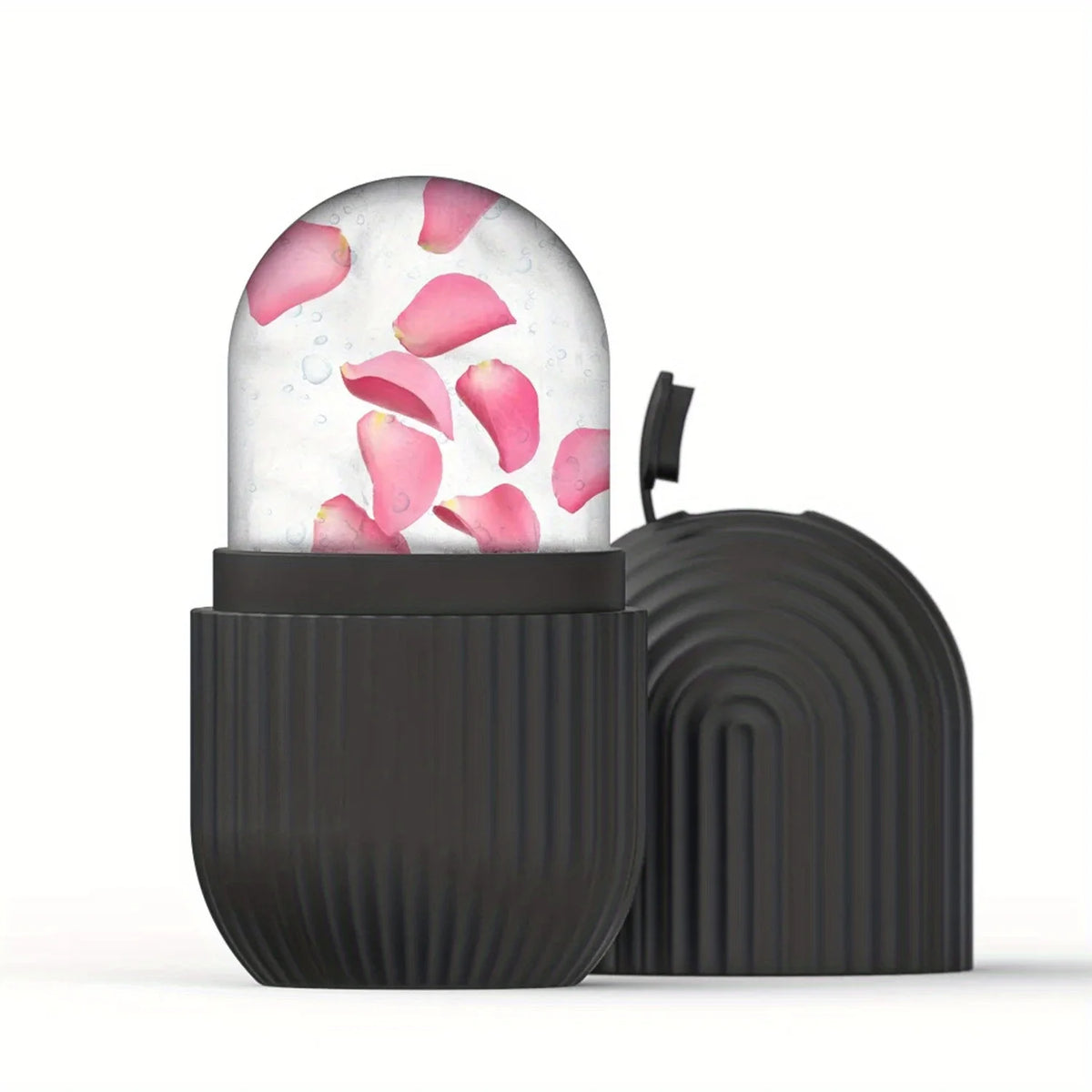 Silicone Ice Ball Face Massager Roller – Lifting & Contouring Face Massager Roller PLUSH Black