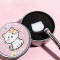 Cartoon Cat Makeup Brush Cleaner Set – Portable Sponge Case Makeup Brush Cleaner PLUSH Default Title