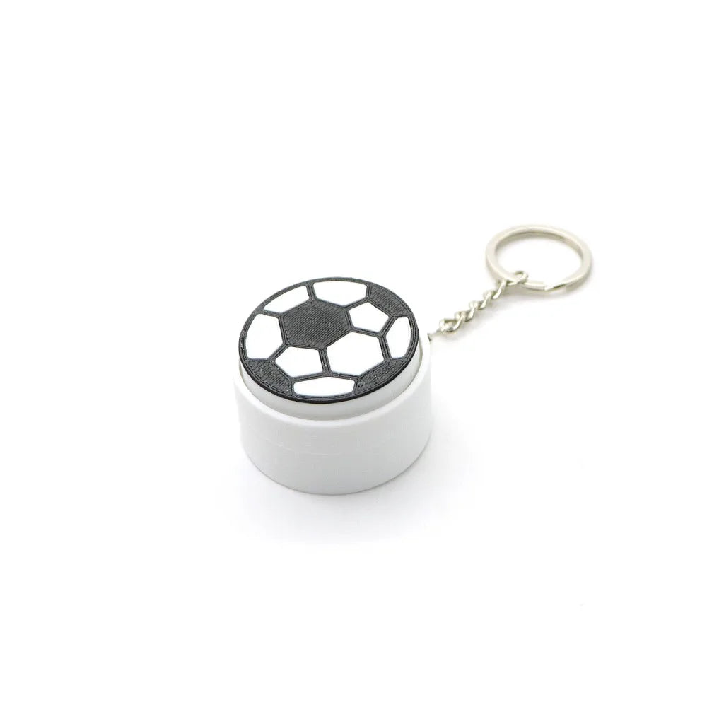 Sports Ball Clicker Keychain – Basketball Football Tennis Novelty Keychain PLUSH Style A