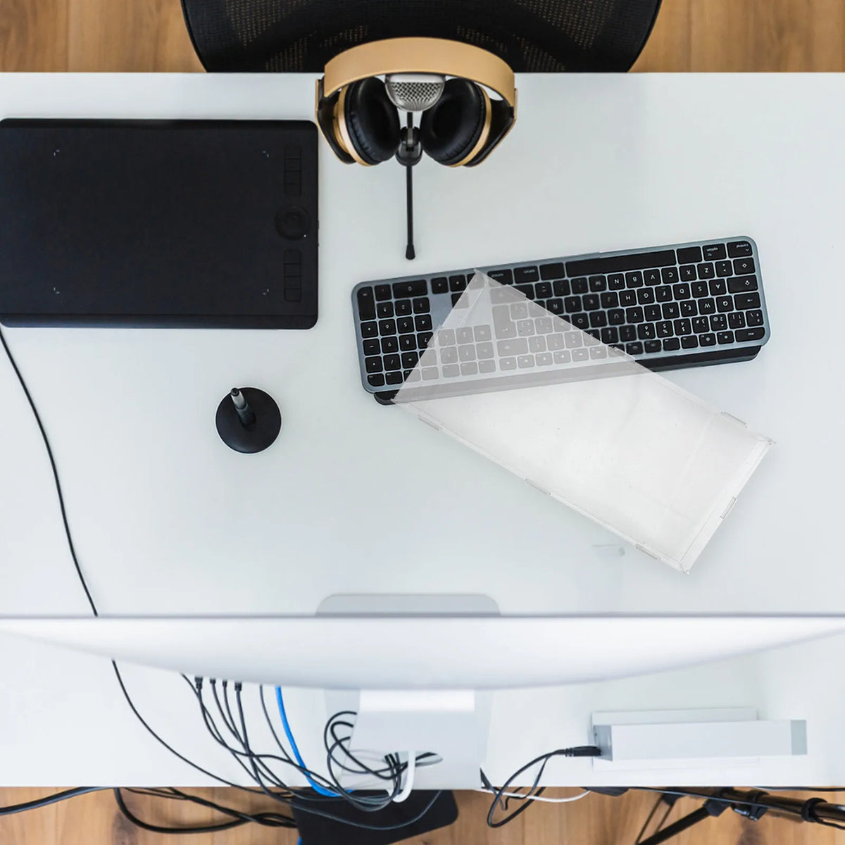 Clear Acrylic Keyboard Dust Cover | Full Size Hard Shell Protector Keyboard Dust Cover PLUSH