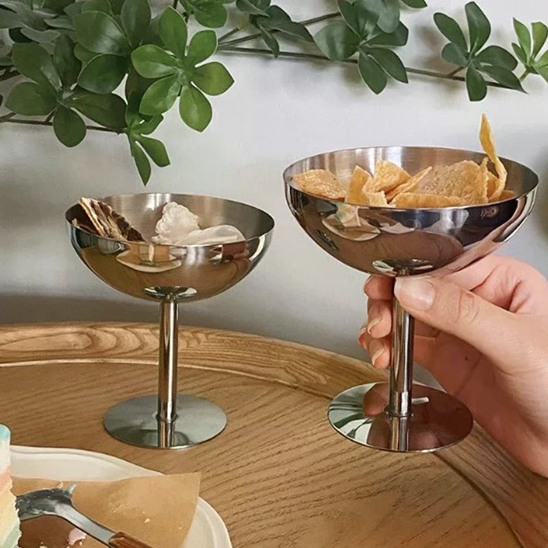 Stainless Steel Goblet Cup – Ice Cream & Dessert Bowl Dessert Serving Bowl PLUSH