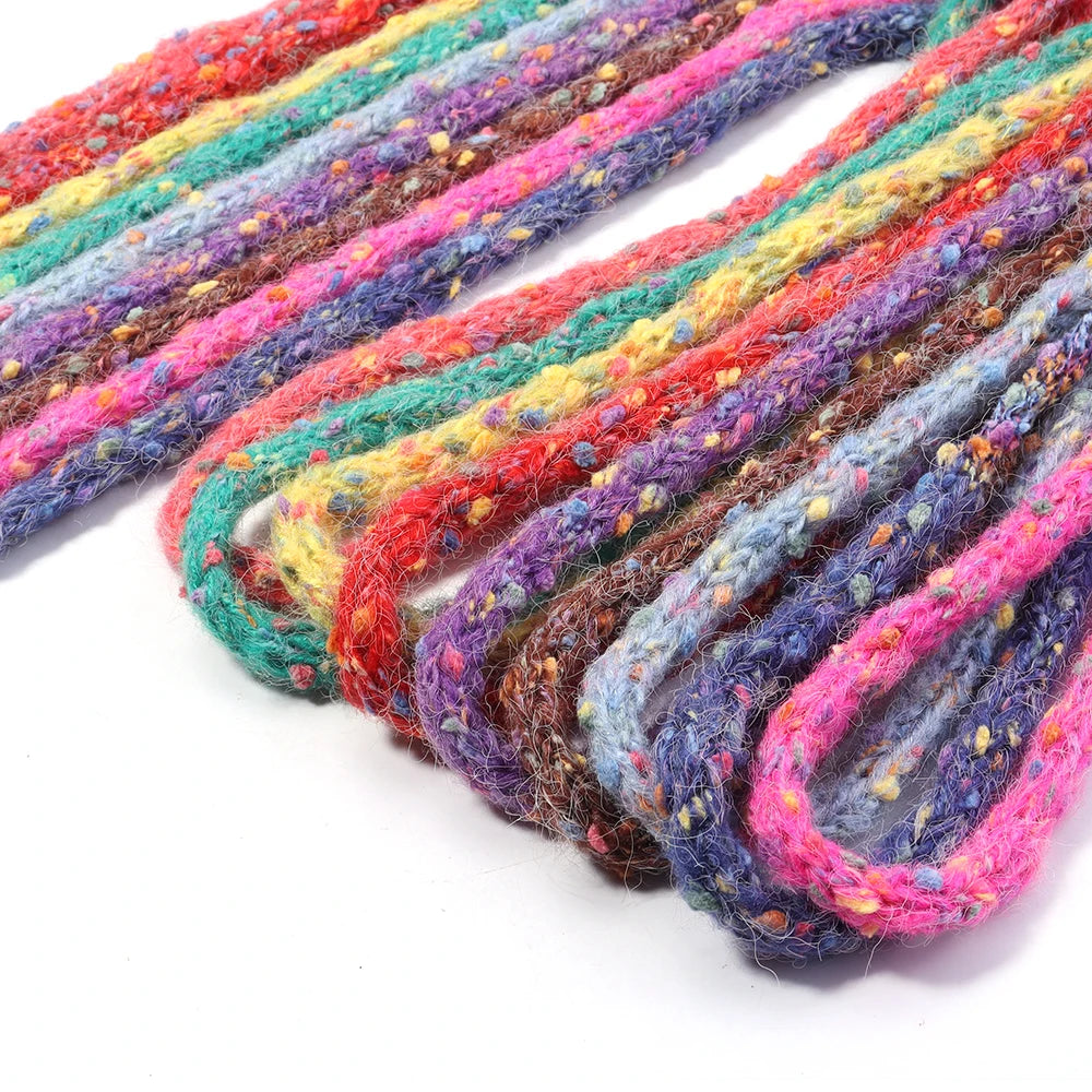 5 Yards 10mm Colorful Confetti Acrylic Knitted Yarn Cord – DIY Craft Yarn Cord PLUSH