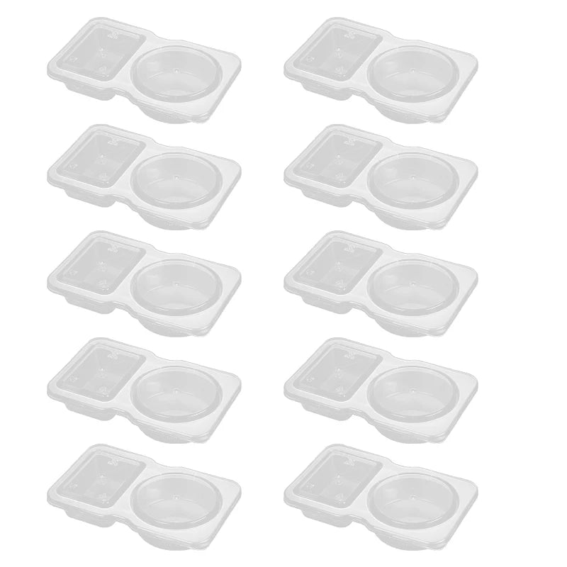 Double Compartment Seasoning & Snack Containers with Lid 5–40pcs Food Storage Container PLUSH 10PCS
