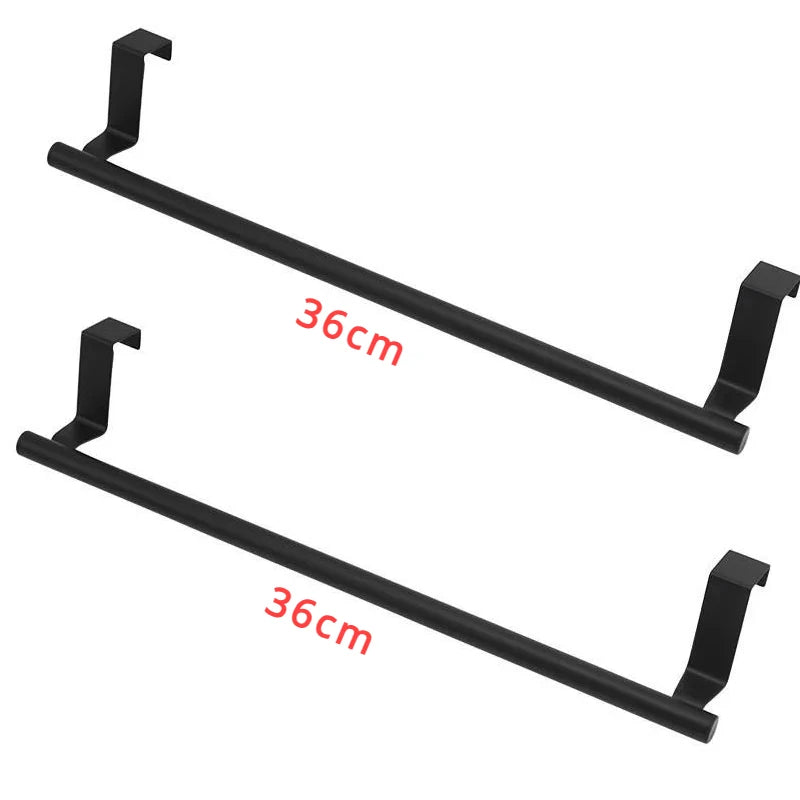 Over Cabinet Door Towel Rack – Punch-Free Stainless Steel Cabinet Door Towel Rack PLUSH 2Pcs L