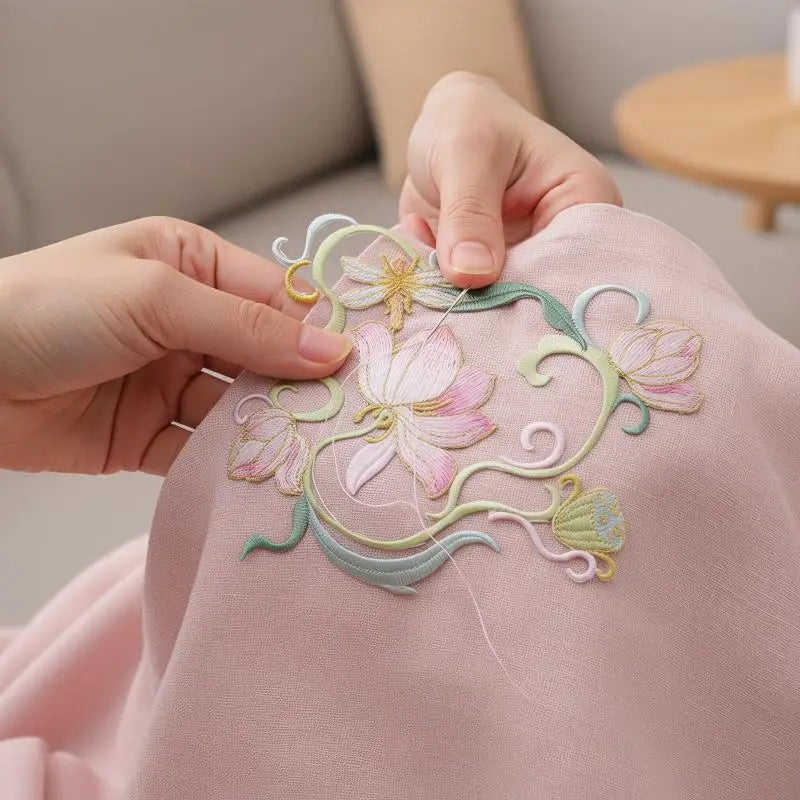 Embroidered Flower Iron-On Patch – DIY Fabric Appliqué Embroidered Fabric Patch PLUSH