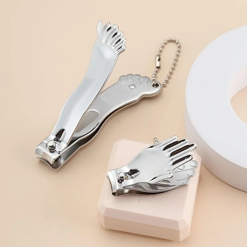 Ouriner 2pcs Fun Nail Clipper Set with Keychain | Travel Ready Nail Clipper Set PLUSH