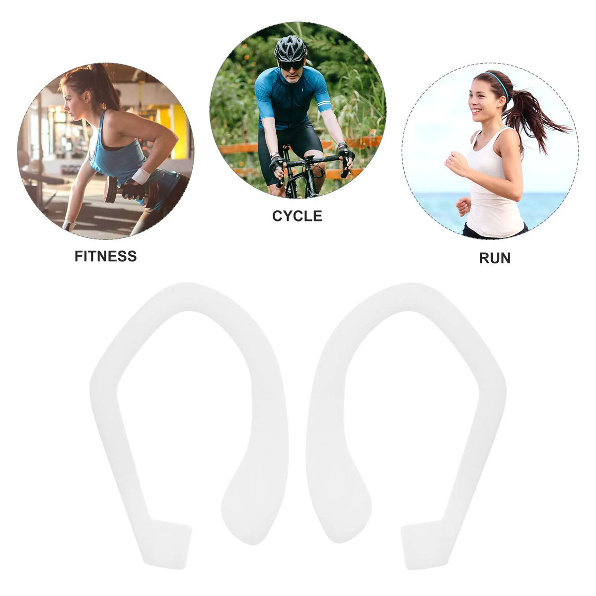 Silicone Earbud Ear Hooks – Secure Fit for Workouts & Sports Earbud Ear Hooks PLUSH