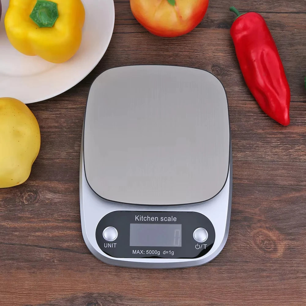 Digital Kitchen Scale 10kg LED Display | Stainless Steel Digital Kitchen Scale PLUSH