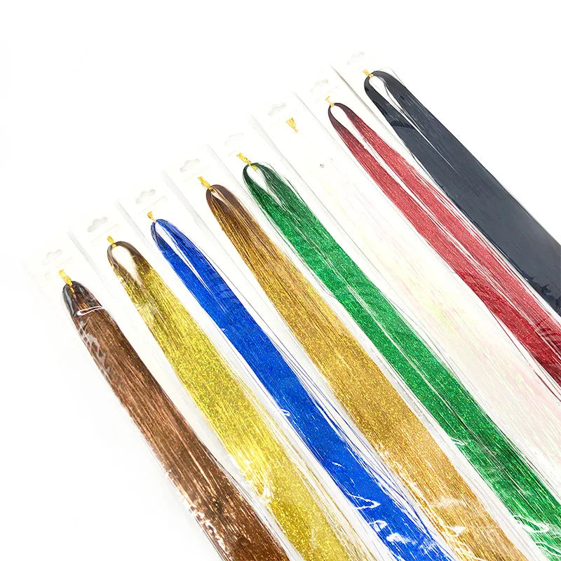 Hair Tinsel Kit – Glitter Rainbow Sparkle Extensions 94cm Hair Tinsel Extensions PLUSH