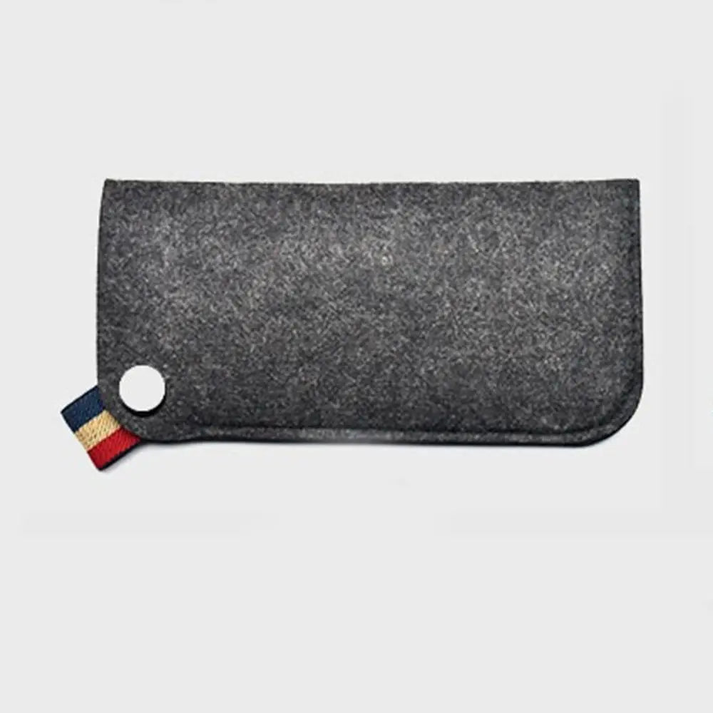 Soft Felt Glasses Bag – Portable Sunglasses Storage Pouch Eyewear Storage Bag PLUSH dark grey