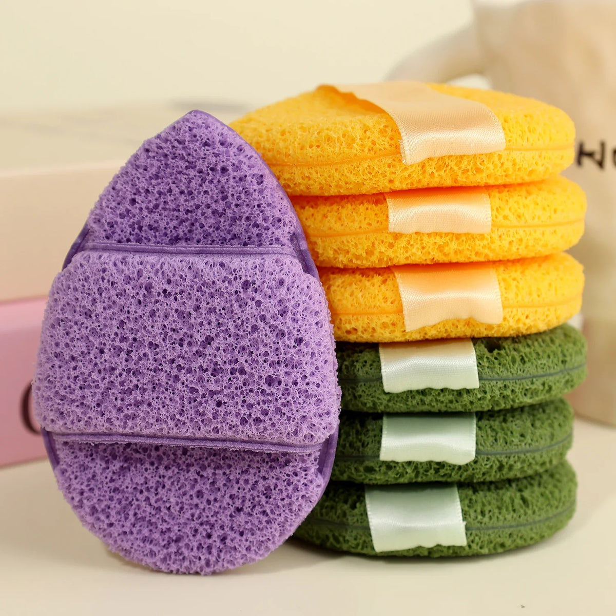 Exfoliating Face Cleansing Sponge Puff | Makeup Remover Face Cleansing Sponge PLUSH