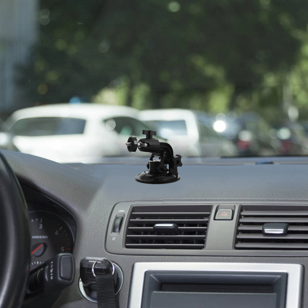 Foxnovo Action Camera Suction Cup Car Mount – Adjustable Camera Car Mount PLUSH