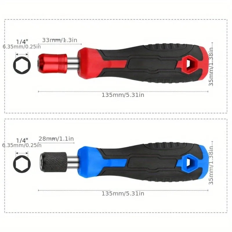 1/4" Hex Magnetic Screwdriver Bit Holder Self-Locking Adapter Screwdriver Bit Holder PLUSH