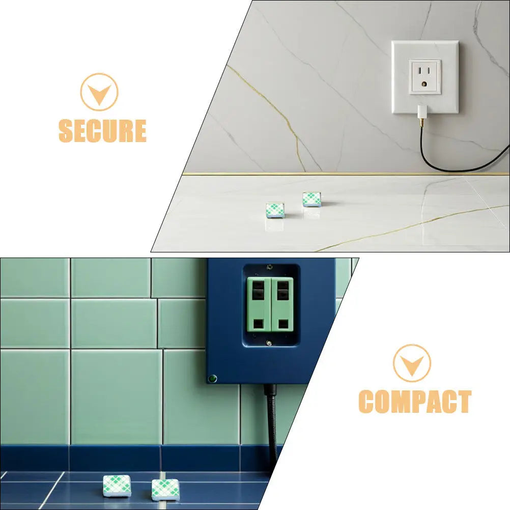 80pcs Adhesive Wire Clips | Plastic Cable Organizer Clamps Cable Management Clips PLUSH