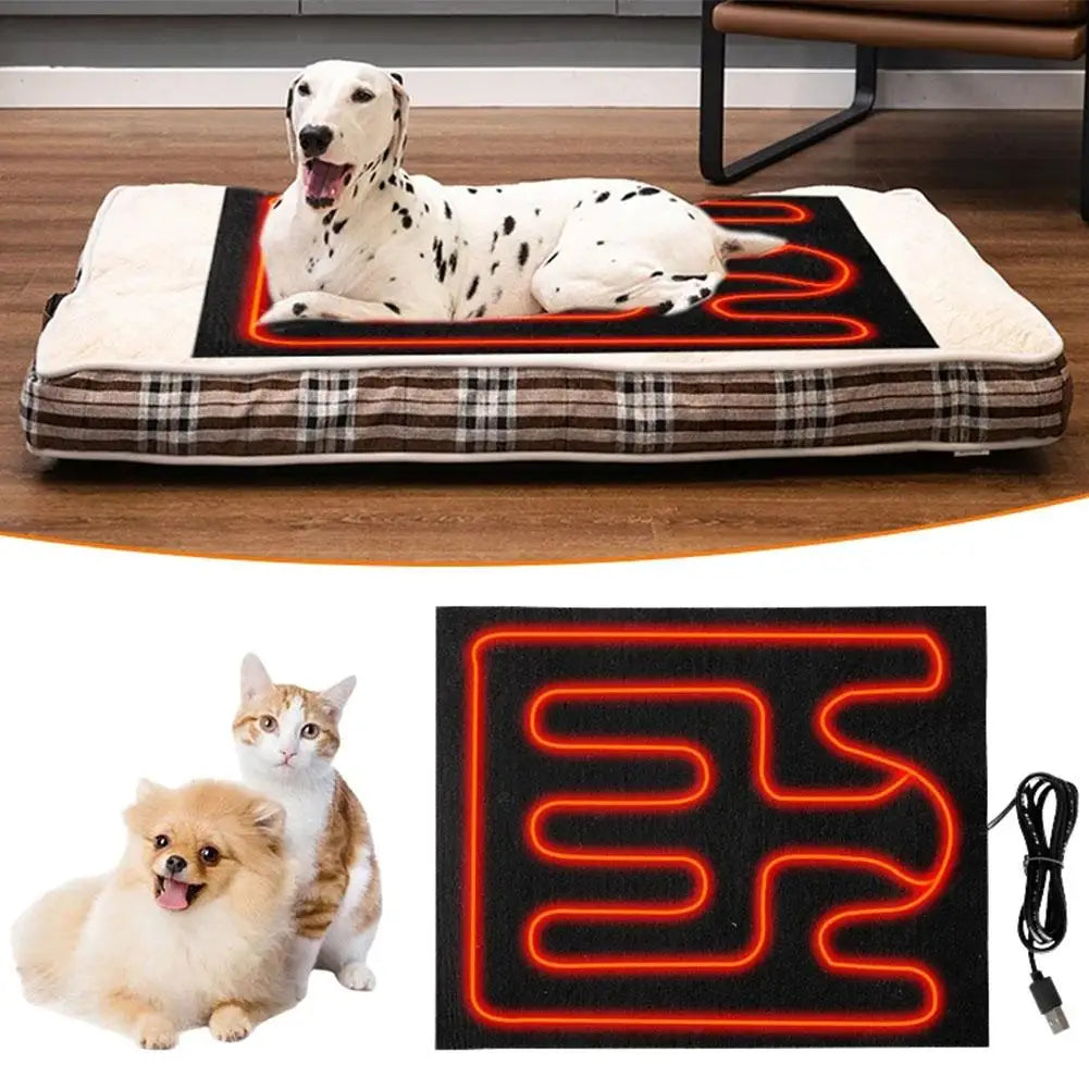 USB Heated Warming Pad – Foldable Pet & Car Seat Cushion Pet Heating Pad PLUSH