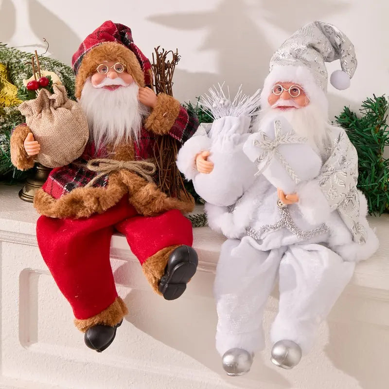 13-Inch Sitting Santa Claus Collectible Doll | Christmas Decor Holiday Collectible Doll PLUSH