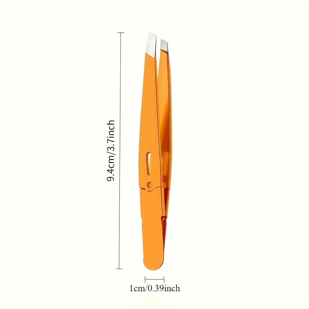 Ouriner Precision Slant Tip Eyebrow Tweezers with Case Eyebrow Tweezers PLUSH