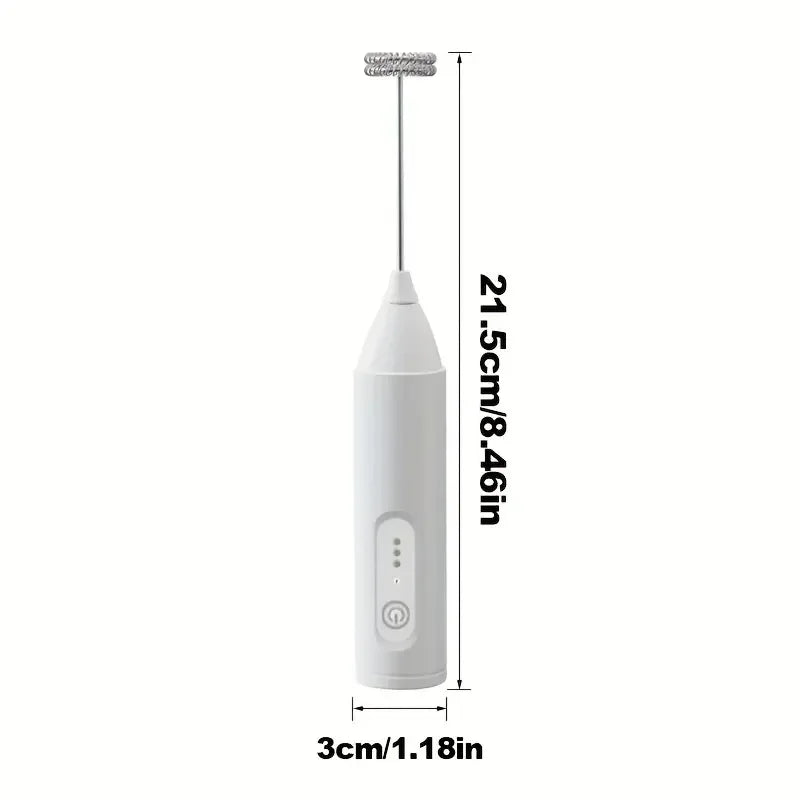 Handheld Mini Electric Milk Frother | USB Rechargeable 3 Speed Milk Frother PLUSH