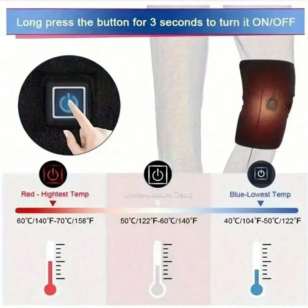 Infrared Electric Heating Knee Brace – Adjustable Warmth Heating Knee Brace PLUSH