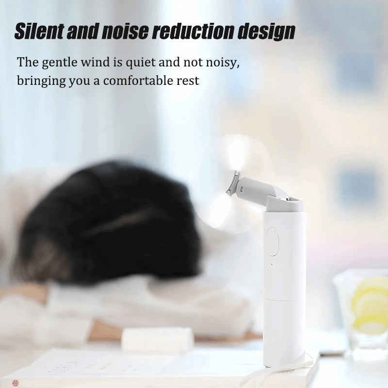 Portable Foldable Mini Fan – USB Rechargeable 3-Speed Handheld Handheld Mini Fan PLUSH
