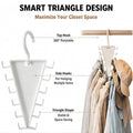V-Shape 12-Hook Closet Hanger Organizer | Space Saving Closet Hanger Organizer PLUSH 4pc