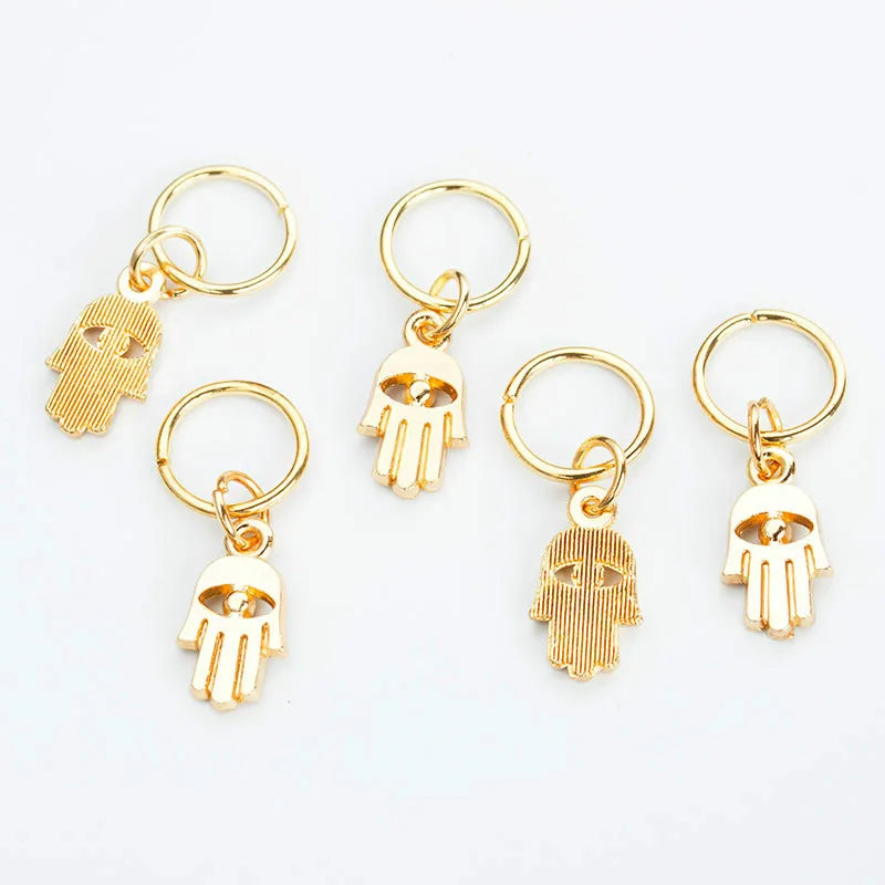 5-Piece Colorful Dreadlock Beads – Wooden Hair Rings & Cuffs Hair Braid Beads PLUSH 5pcs NO.30