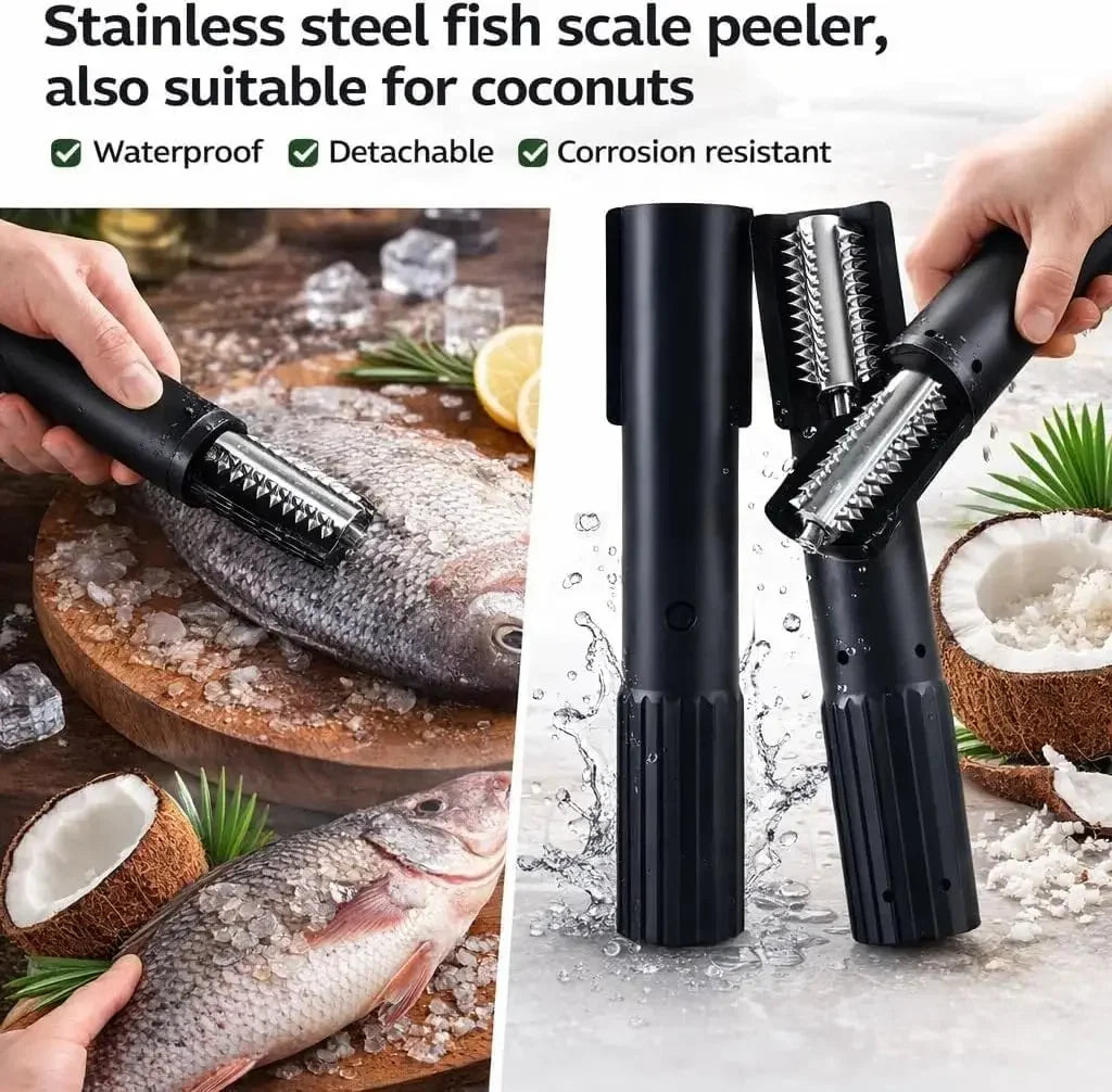 Wireless Electric Fish Scale Remover – Home & Commercial Electric Fish Scaler PLUSH