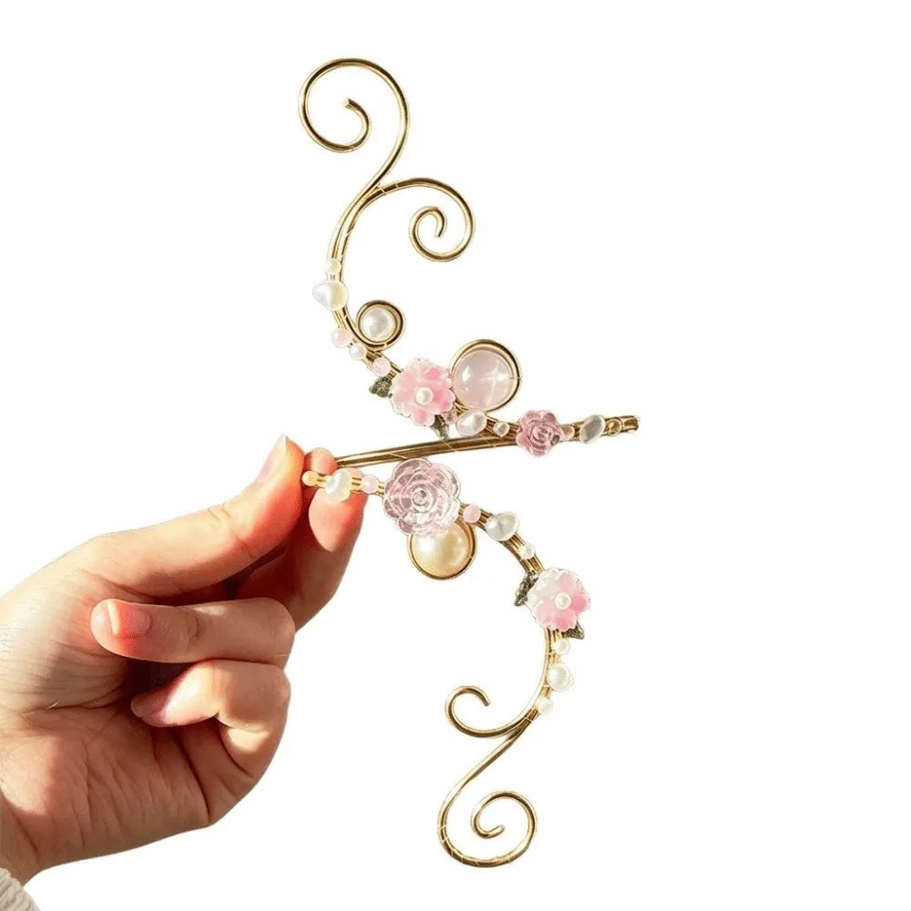 Adjustable Flower Arm Cuff | Spiral Wire Upper Arm Bracelet Arm Cuff Bracelet PLUSH Gold