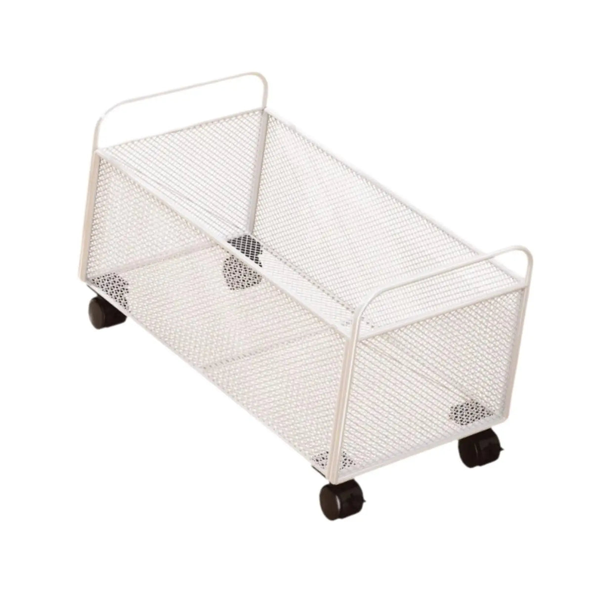 Mesh Iron Rolling Under Desk Storage Cart with Wheels Rolling Storage Cart PLUSH 38x30x30cm