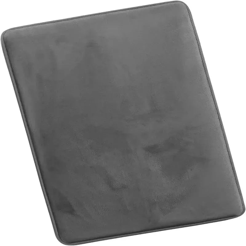 Super Absorbent Anti-Slip Coral Velvet Bath Mat & Door Mat Bath Mat PLUSH Grey 400MMx600MM