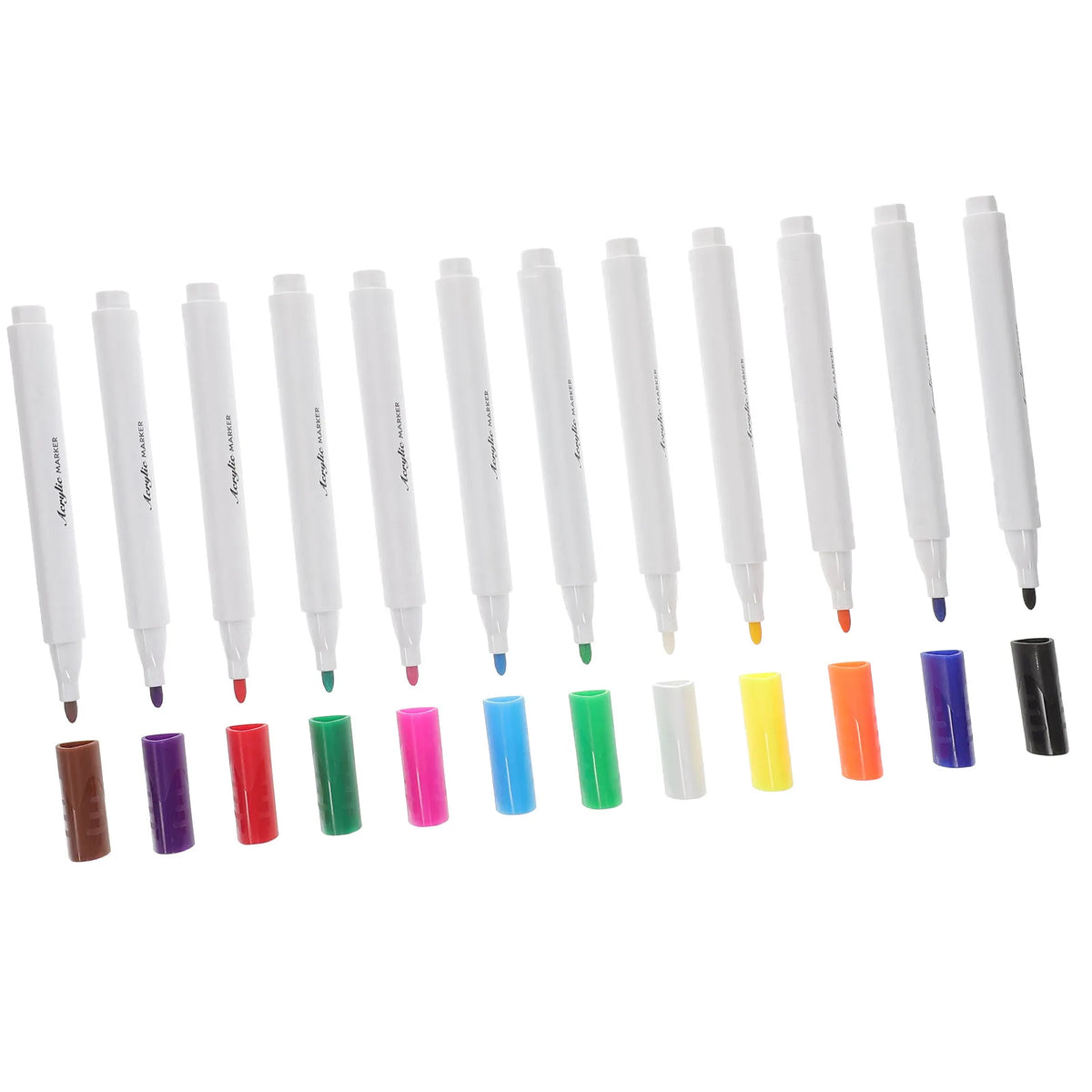 Acrylic Paint Markers 12-Pack Fine Tip Pens for Art & Crafts Acrylic Paint Markers PLUSH