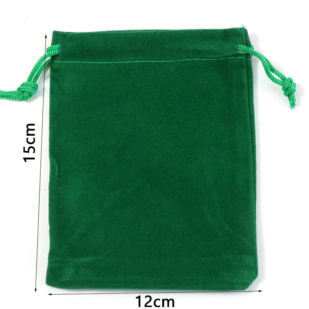 Dark Green Velvet Drawstring Pouches – Jewelry & Gift Bags 5-10pc Velvet Gift Pouches PLUSH 12X15cm 5pcs