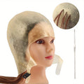 Professional Silicone Hair Coloring Cap & Hook Needle Set Hair Coloring Cap Set PLUSH yollew
