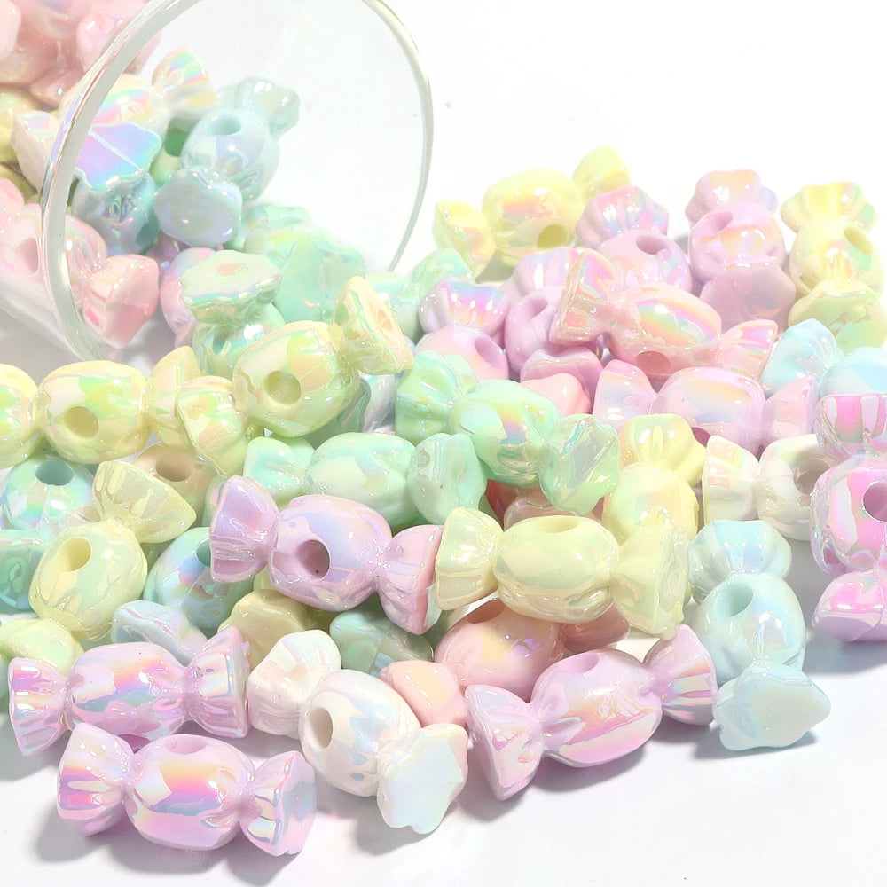 10pcs Candy Acrylic Big Hole Spacer Beads – DIY Jewelry Acrylic Spacer Beads PLUSH