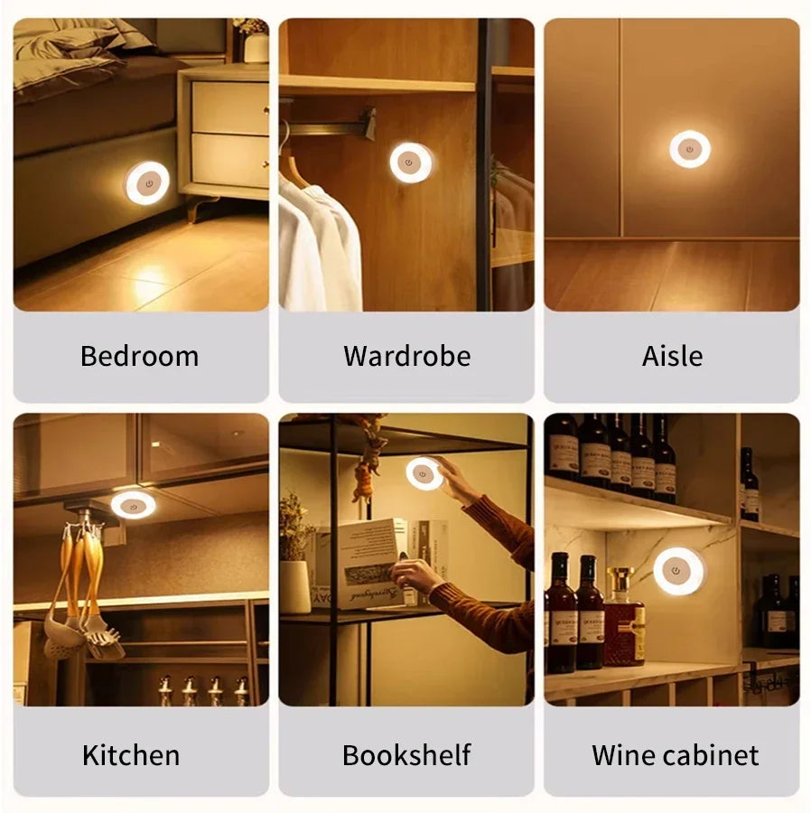 Rechargeable LED Night Light Touch Dimmable Magnetic Wall Lamp LED Night Light PLUSH