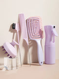 5-Piece Hair Care Set – Detangling Brush & Scalp Massager Hair Care Set PLUSH Purple