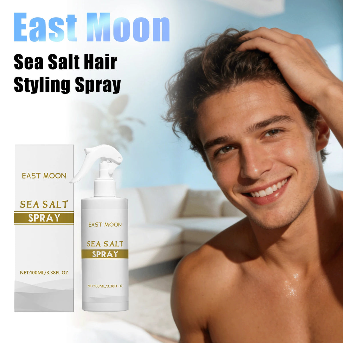 Sea Salt Hair Styling Spray – Strong Hold & Volume 100ml Hair Styling Spray PLUSH 100ml Boxed