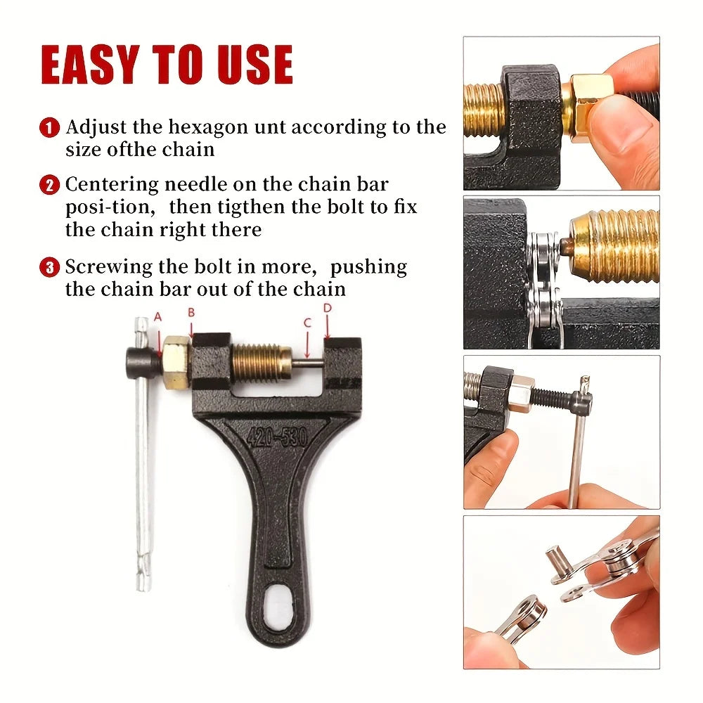 Chain Breaker Tool #420–530 | Bike ATV Motorcycle Go Kart Chain Breaker Tool PLUSH