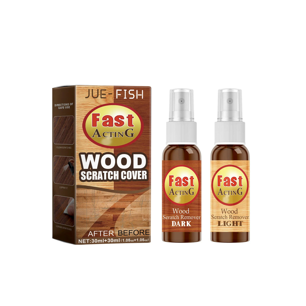 Wood Floor Restore & Scratch Repair Spray | Fast-Acting Liquid Floor Repair Spray PLUSH 1set Boxed