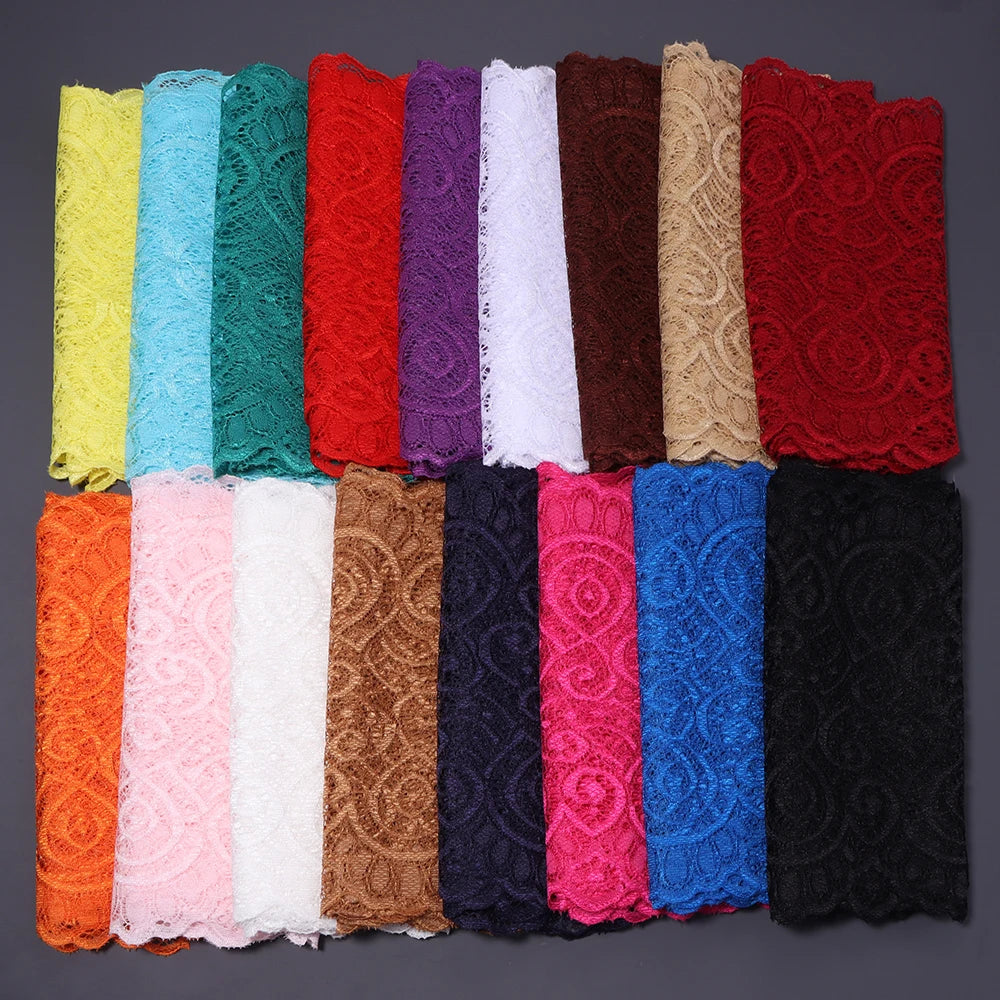 18cm Elastic Floral Lace Trim 1 Yard – DIY Sewing & Crafts Elastic Lace Trim PLUSH