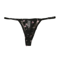 Women's Lace Floral Thong Low Rise Briefs – S to XL Women's Thong Briefs PLUSH Black L 1pc