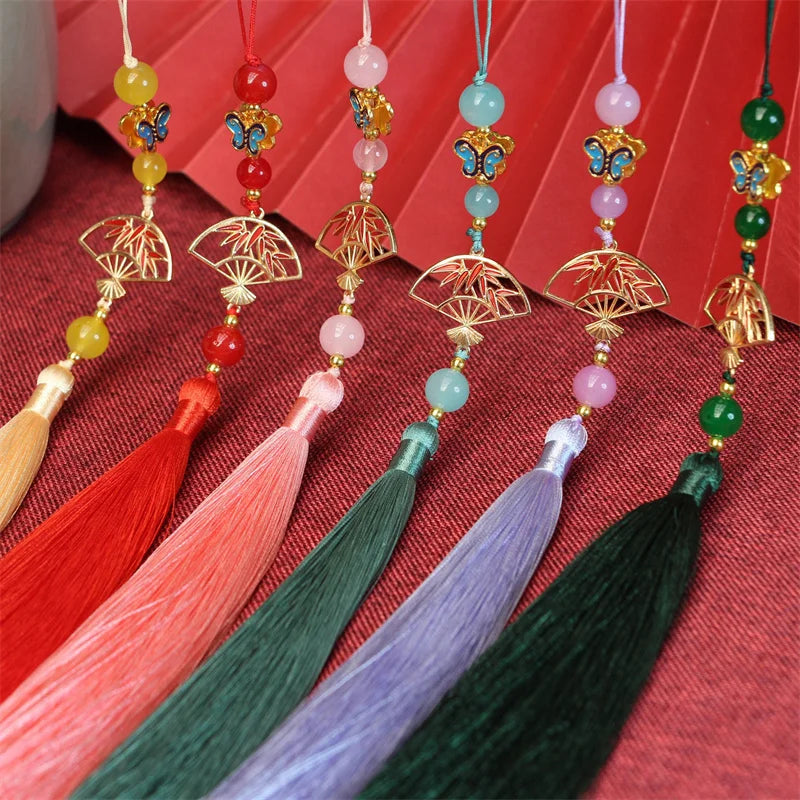 Hanfu Tassel Decoration – Antique Fan Cheongsam Trim | 30cm Garment Tassel Trim PLUSH
