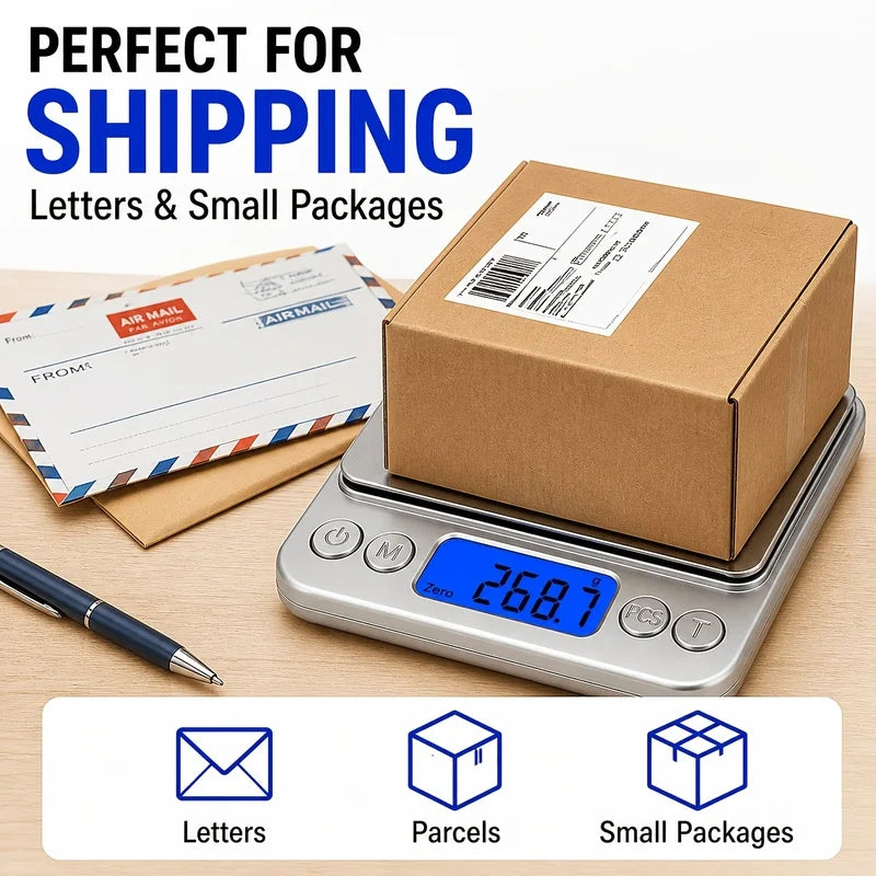 High-Precision Digital Scale 0.1g – Postal Jewelry Office Digital Bench Scale PLUSH