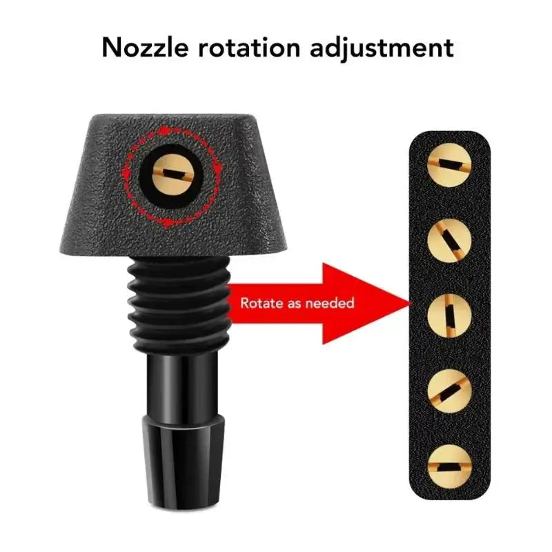 Universal Windshield Wiper Water Jet Nozzle Sprayer 2pc Kit Wiper Nozzle Sprayer PLUSH