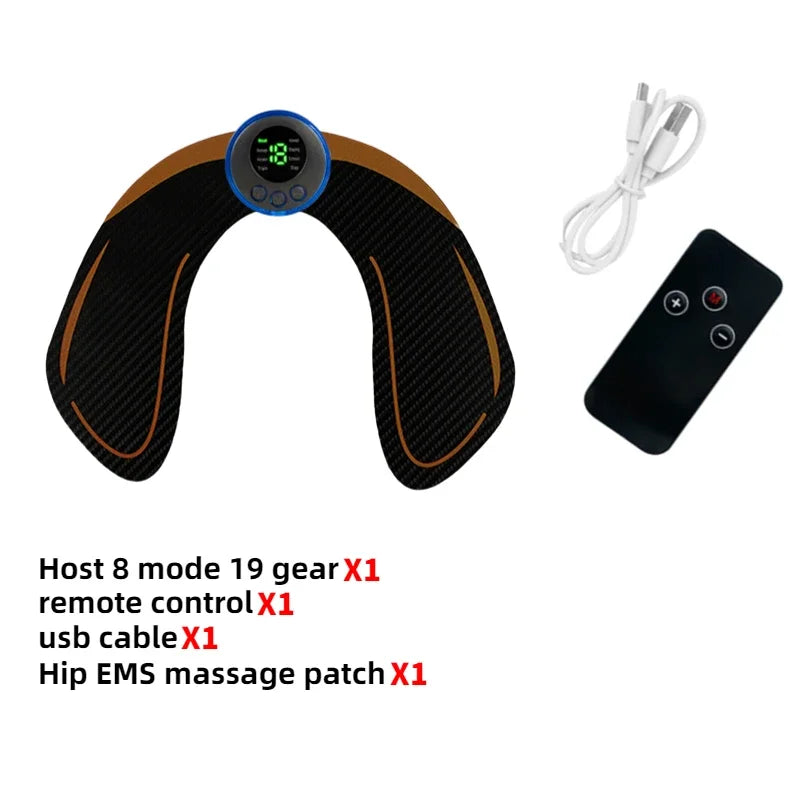 Wireless EMS Muscle Stimulator – Hip & Ab Toning Massager EMS Muscle Stimulator PLUSH D USB Type-C
