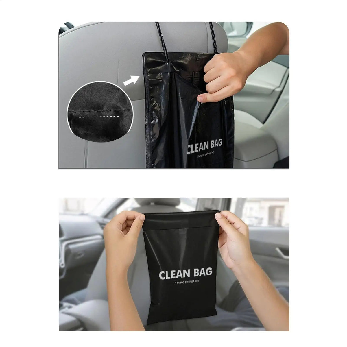 50pcs Disposable Hanging Car Trash Bags – Universal Vehicle Bin Car Trash Bags PLUSH